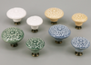 Retro style flower shaped  Ceramic porcelain  Furniture knob  Cabinet Pull 