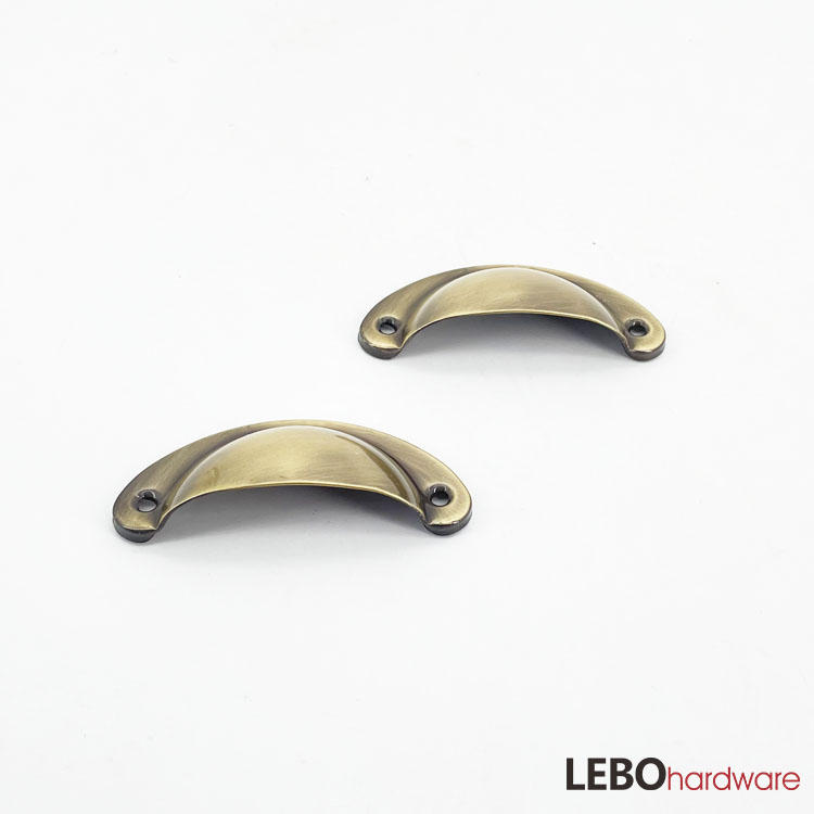 Traditional Iron Cup Cabinet Pulls Furniture Handle 