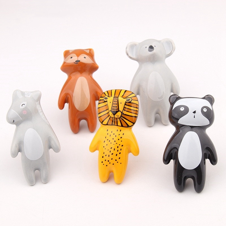 Animal Shape   Ceramic Porcelain  Cabinet Pulls Door  Drawer Dresser  Furniture Knob