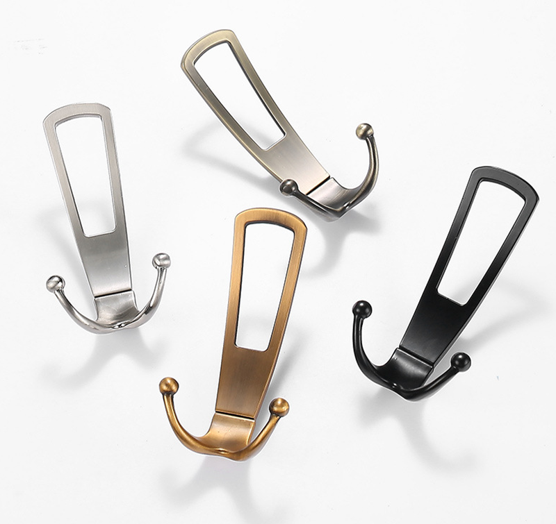 Fashion Zamak  Black Gold Grey Coat Hooks Closet Hooks