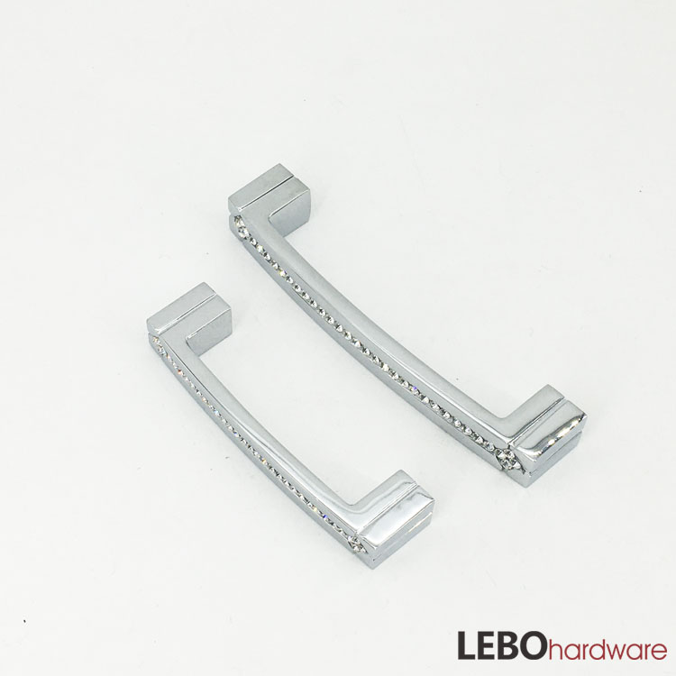 High quality  luxury K9 Crystal  Zamak  cabinet pulls furniture handle 