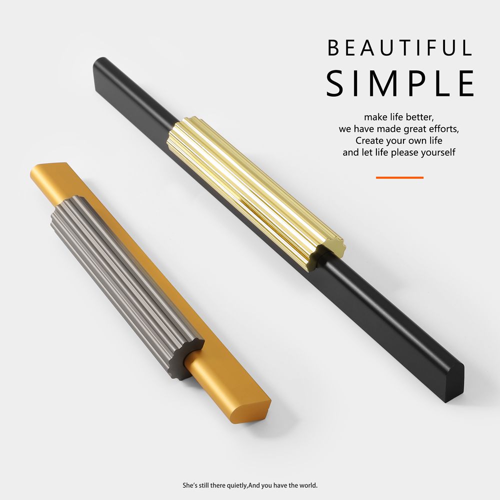 New Aluminium  Assemble double colors Furniture Profile   Cabinet Pull