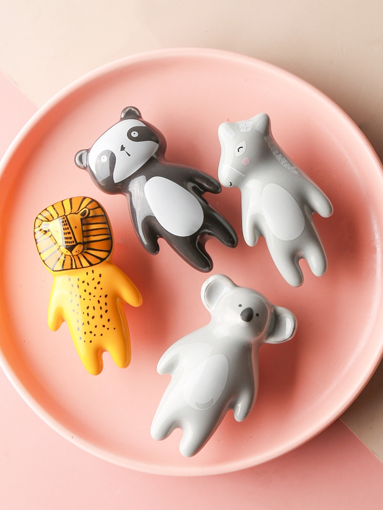 Animal Shape   Ceramic Porcelain  Cabinet Pulls Door  Drawer Dresser  Furniture Knob