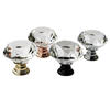 K9 Crystal Glass  Diamond shape Transparency Color  Zamak Base   Furniture Knob  Cabinet Pull  