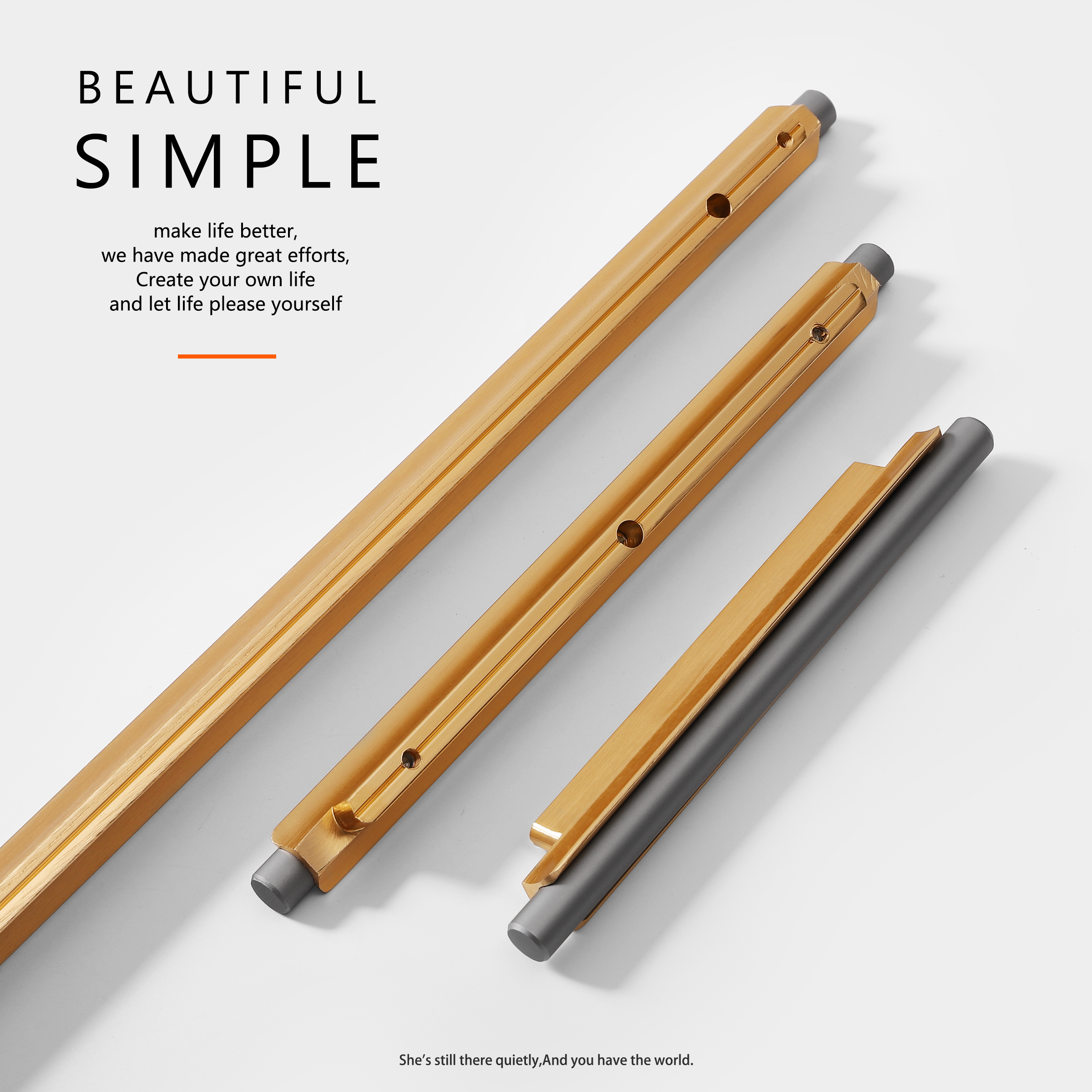 Contemporary Aluminium  Assemble Furniture Profile Cabinet Pull