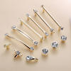 High Quality Square Diamond Shape K9 Crystal Zamak  Cabinet Pulls Furniture Handle