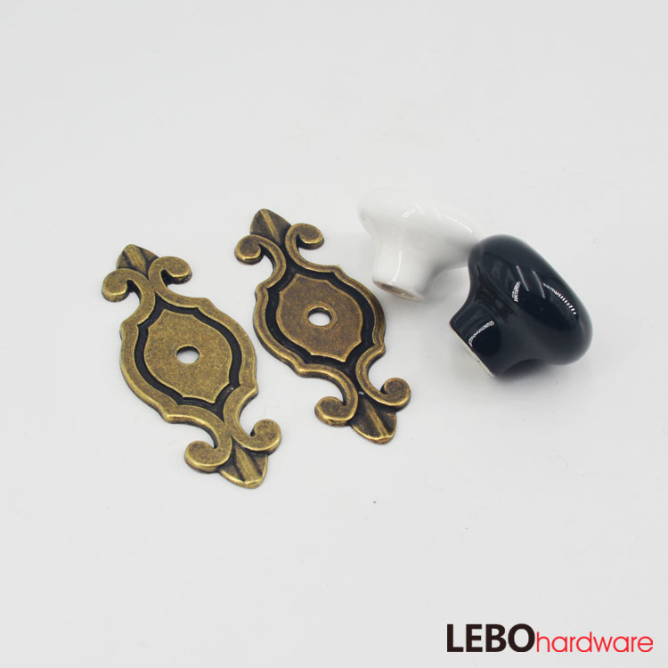 European traditional  Ceramic Porcelain  assemble Cabinet Pulls Door  Drawer Dresser  Furniture knob 