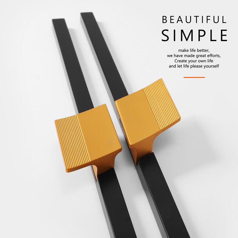 Aluminium  Assemble double colors Furniture Profile   Cabinet Pull