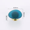 Decorated Crystal Glass Colored Aluminium Base Furniture Knob Cabinet Pull