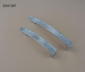 High Quality Square   K9 Crystal Zamak  Cabinet Pulls Furniture Handle 
