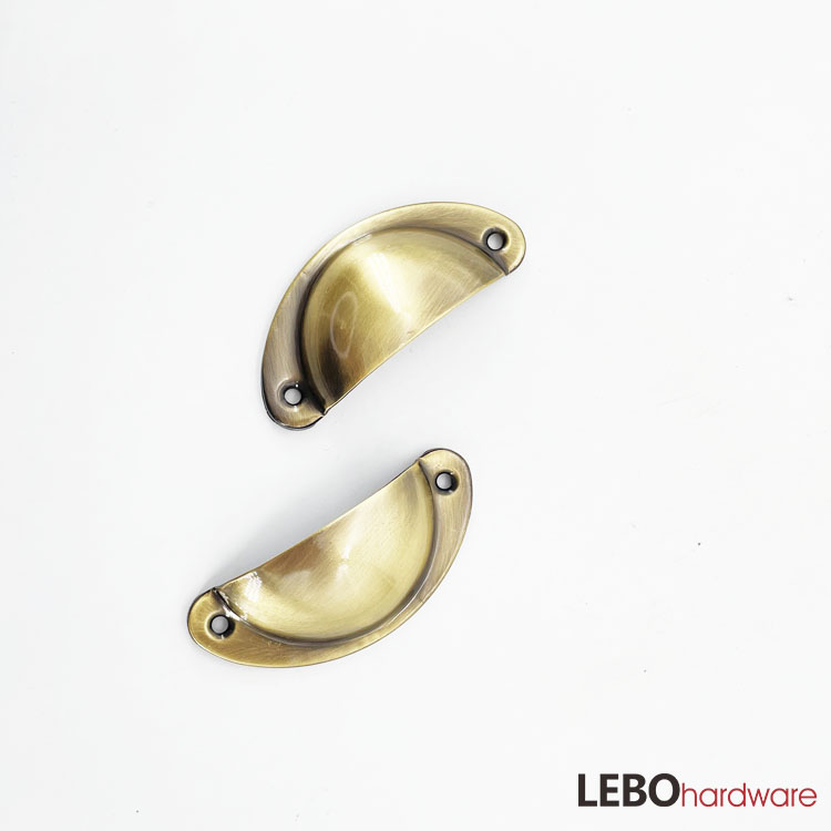Traditional Iron Cup Cabinet Pulls Furniture Handle 