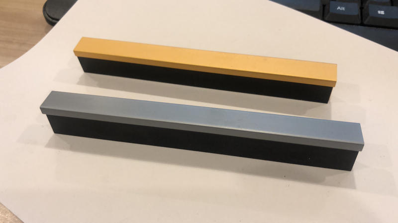 Aluminium  Assemble Double Colors Furniture Profile Cabinet Pull