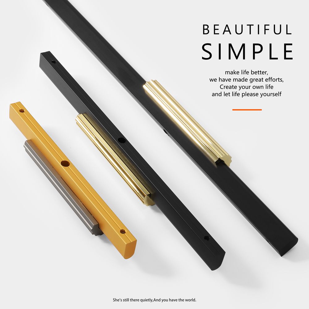 New Aluminium  Assemble double colors Furniture Profile   Cabinet Pull