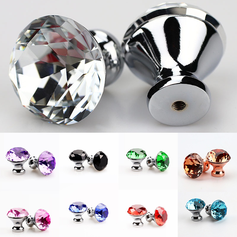 K9 Crystal transparency  Zamak base   Furniture knob  Cabinet Pull  