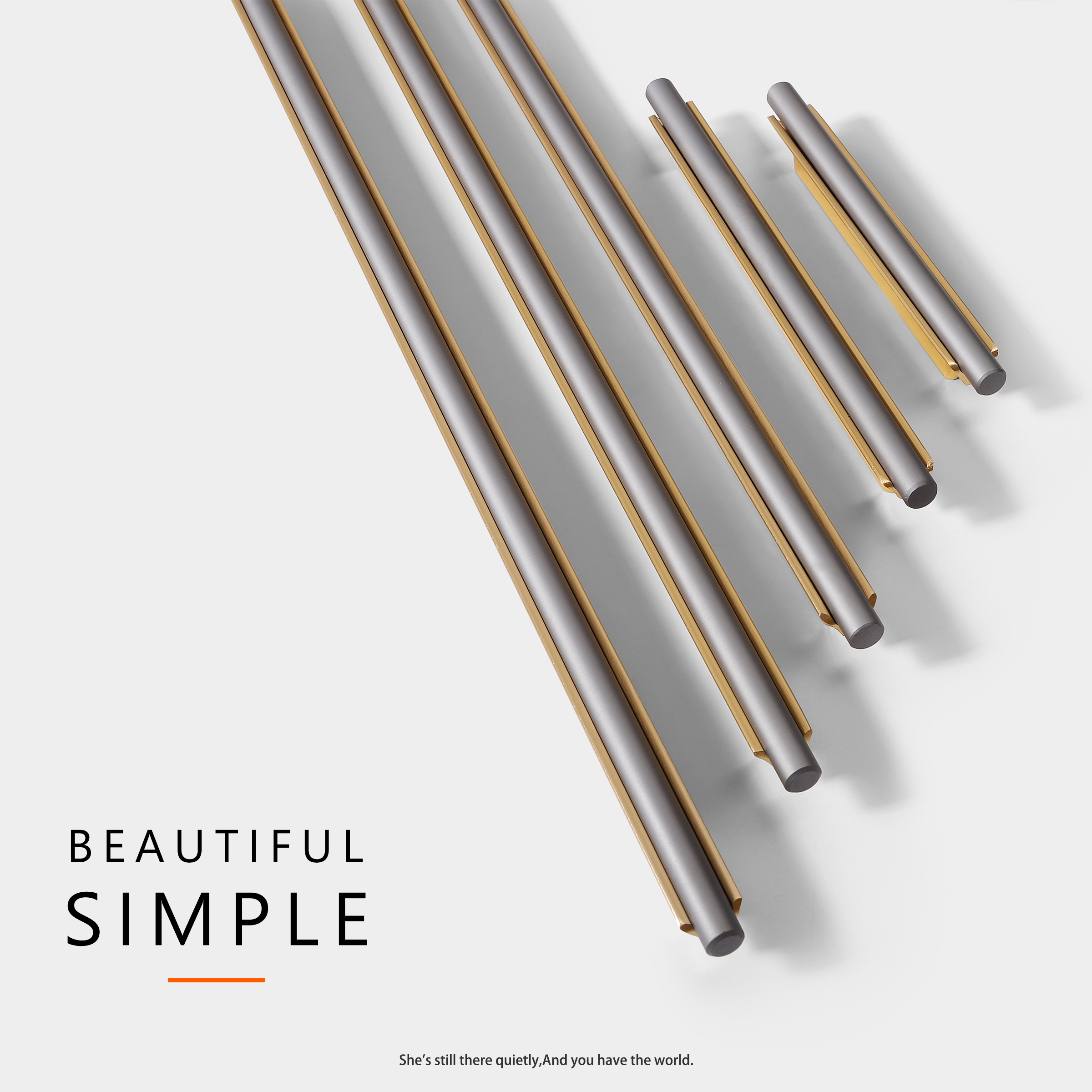 Contemporary Aluminium  Assemble Furniture Profile Cabinet Pull