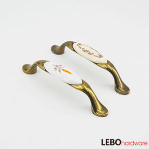 European  Classic  Ceramic Porcelain Cabinet Pulls Door  Drawer Dresser  Furniture Handles   