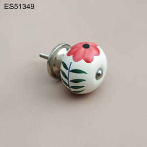 Floral  printing  ball shape  Ceramic Porcelain Cabinet Pulls Door  Drawer Dresser  Furniture Knob 