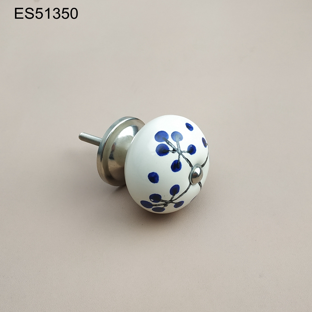 Floral  printing  ball shape  Ceramic Porcelain Cabinet Pulls Door  Drawer Dresser  Furniture Knob 