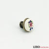 Ceramic Porcelain European Floral  design   Cabinet Pulls Door  Drawer Dresser  Furniture knob 