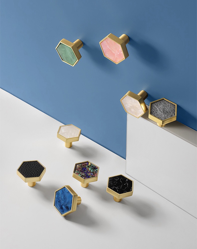 Luxury Shell Decorated cabinet knob for drawer dresser  Zamak Base Furniture Knob Cabinet Pull  