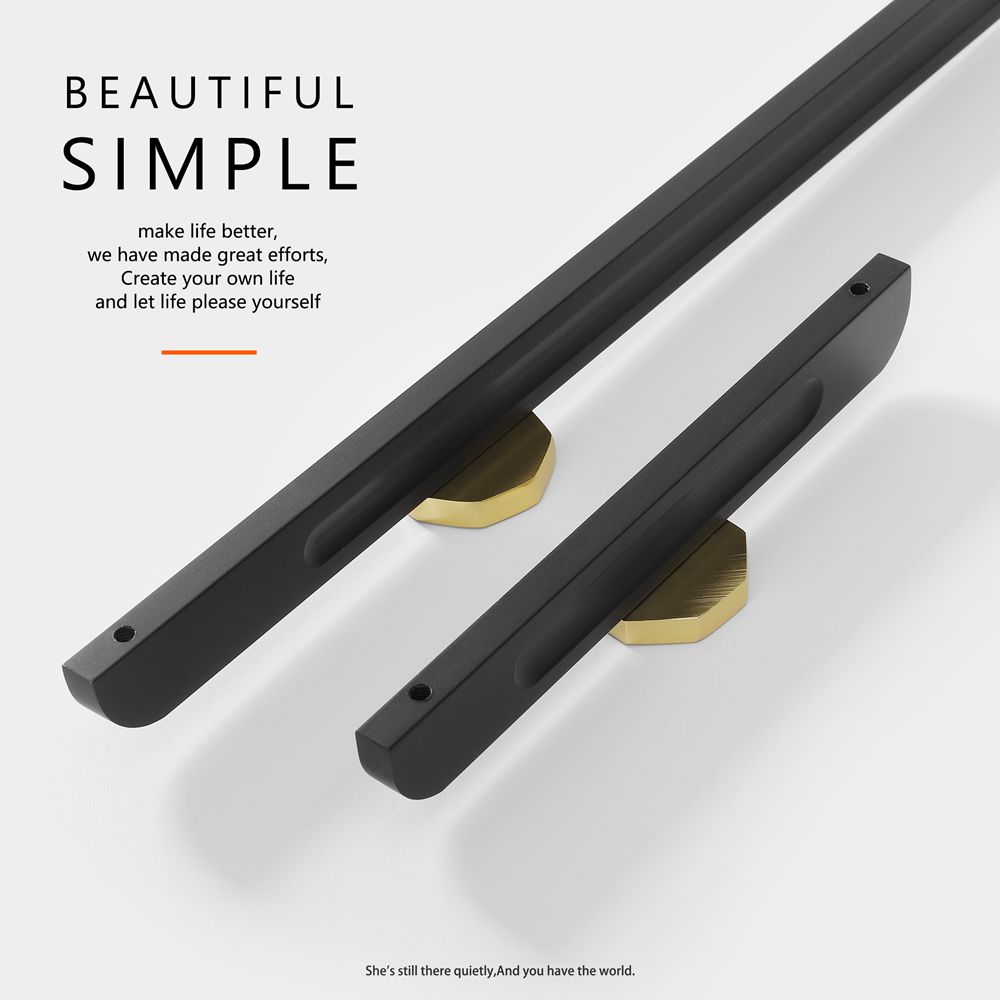 Nordic Style  Simple Modern  Aluminium Assemble Double Colors Furniture Profile  Cabinet Pull