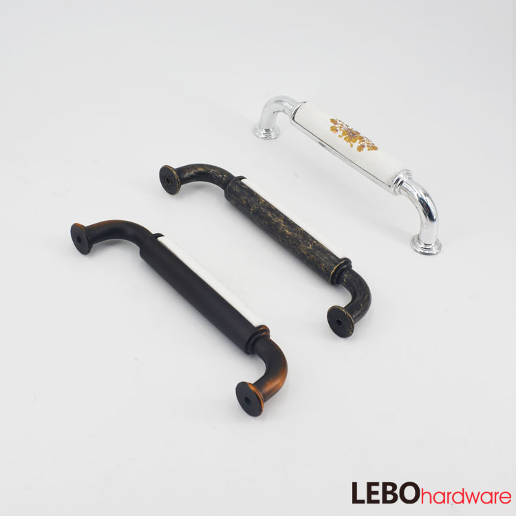 European  Classic  Ceramic Porcelain Cabinet Pulls Door  Drawer Dresser  Furniture Handles   