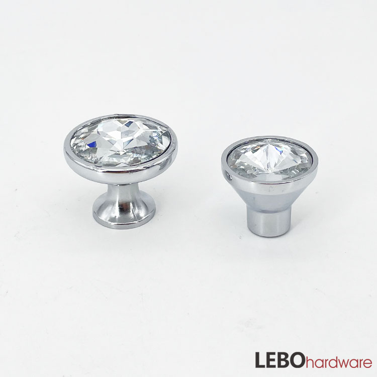 K9 Crystal transparency  Zamak base   Furniture knob  Cabinet Pull  